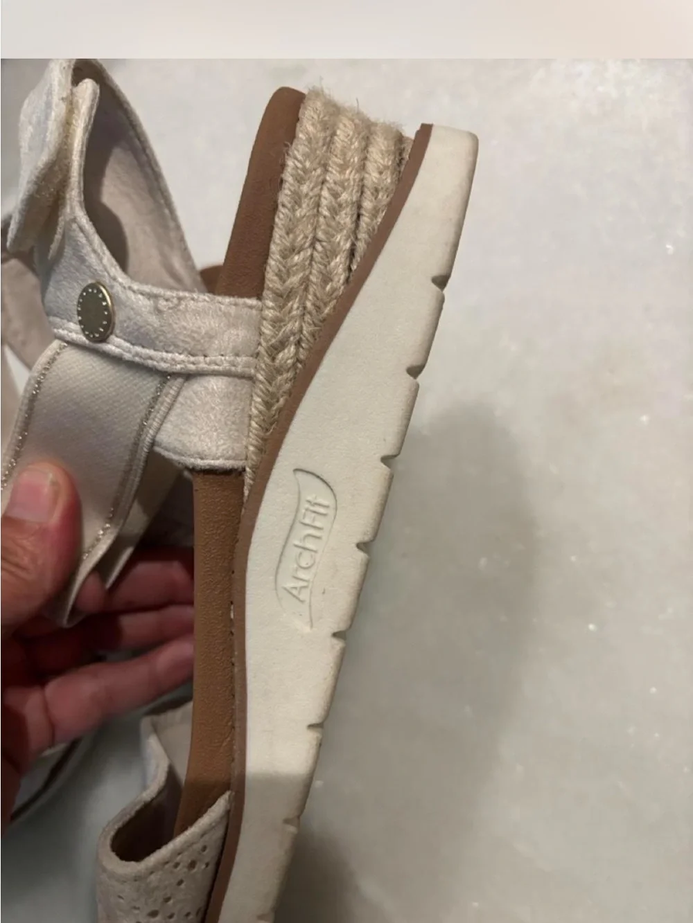 BOBS from Skechers Women's Ivory Slide Sandals with Ankle Strap